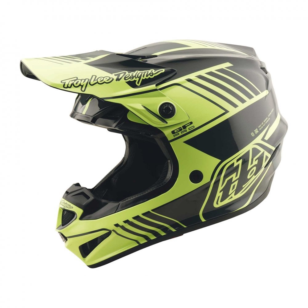 Troy Lee Motocross Youth Helmet - GP Pro MIPS SEGMENT (Glo Yellow)