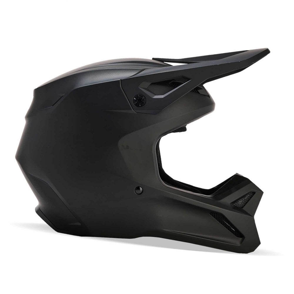 FOX Racing MX Youth Helmet - V1 PLAIN (Matte Black)