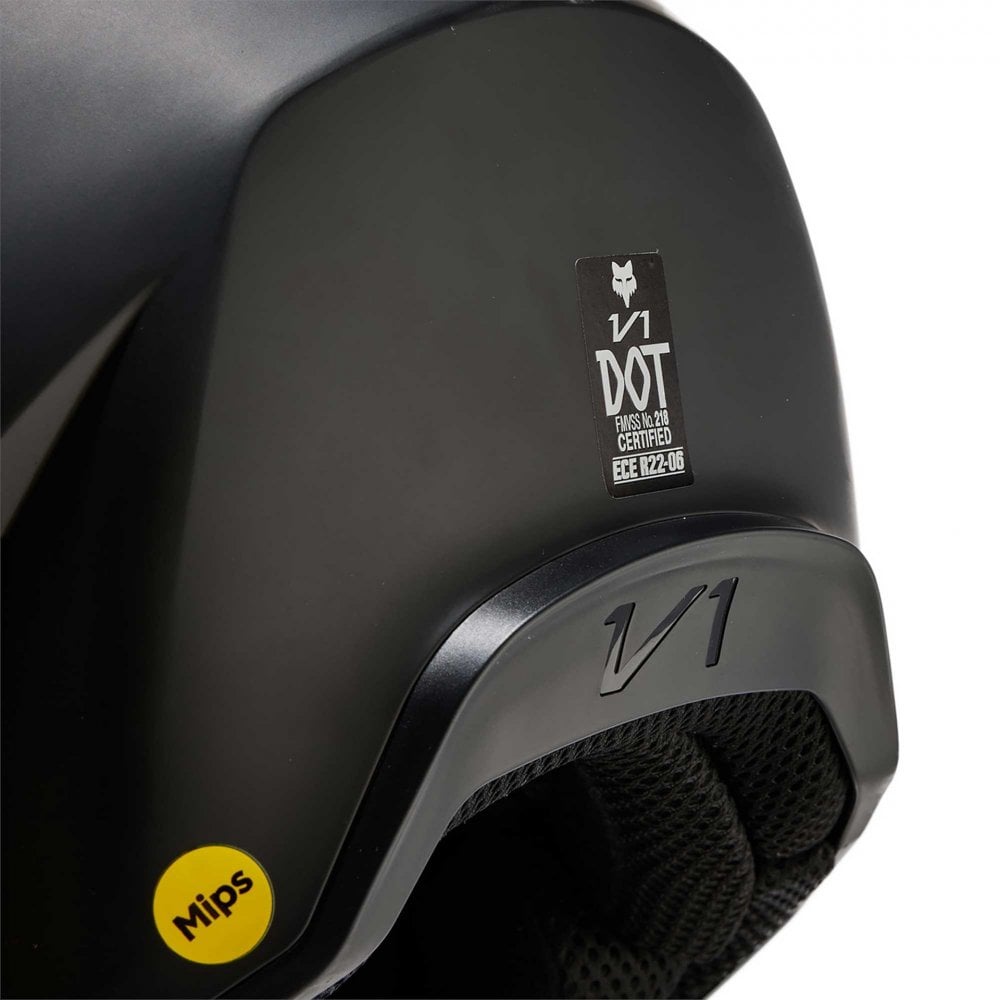 FOX Racing MX Youth Helmet - V1 PLAIN (Matte Black)