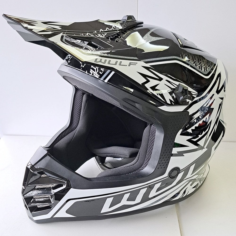 Wulfsport (MX25) Helmet - Youth - AIR-X - Black/White