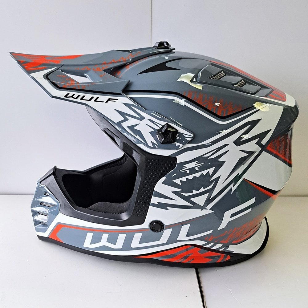 Wulfsport (MX25) Helmet - Youth - AIR-X - Grey/Orange