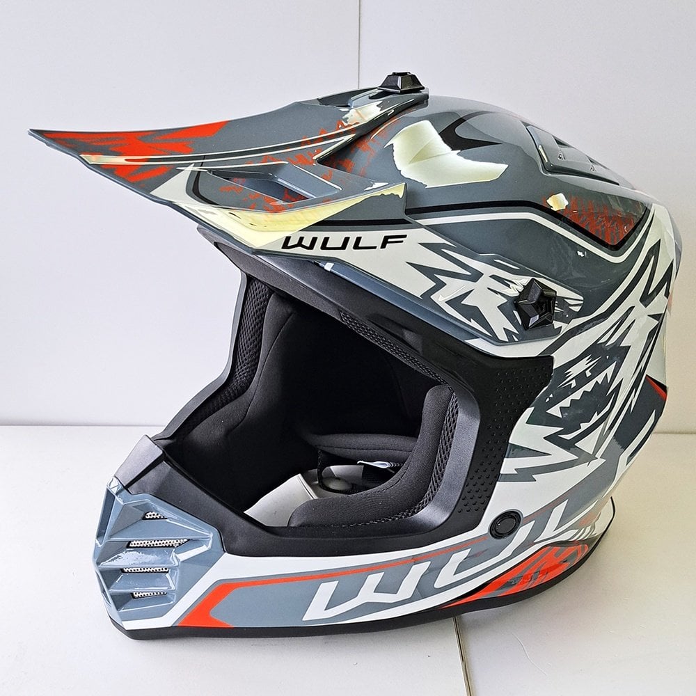 Wulfsport (MX25) Helmet - Youth - AIR-X - Grey/Orange