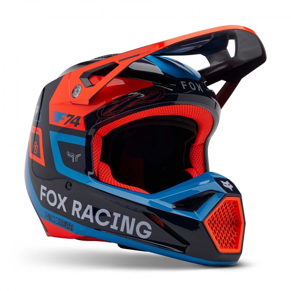 FOX Racing MX | Enduro Helmet - V1 RACE SPEC (Midnight/Fluo Orange)