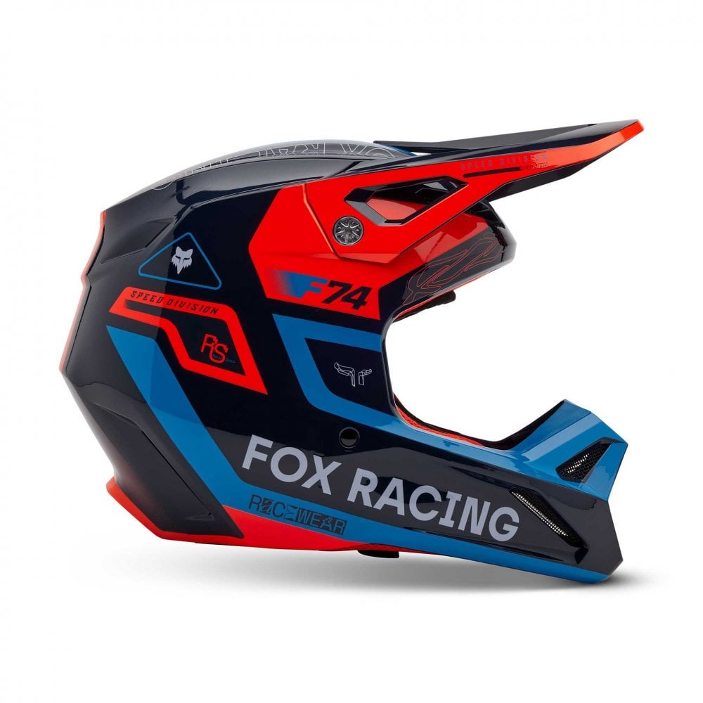 FOX Racing MX | Enduro Helmet - V1 RACE SPEC (Midnight/Fluo Orange)