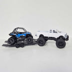 New Ray Toys - 1:32 - Truck - White Chevrolet Pick-Up w/Trailer & Polaris