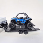 New Ray Toys - 1:32 - Truck - White Chevrolet Pick-Up w/Trailer & Polaris