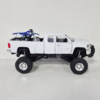 New Ray Toys - 1:32 - Truck - White Chevrolet Pick-Up w/YZ125