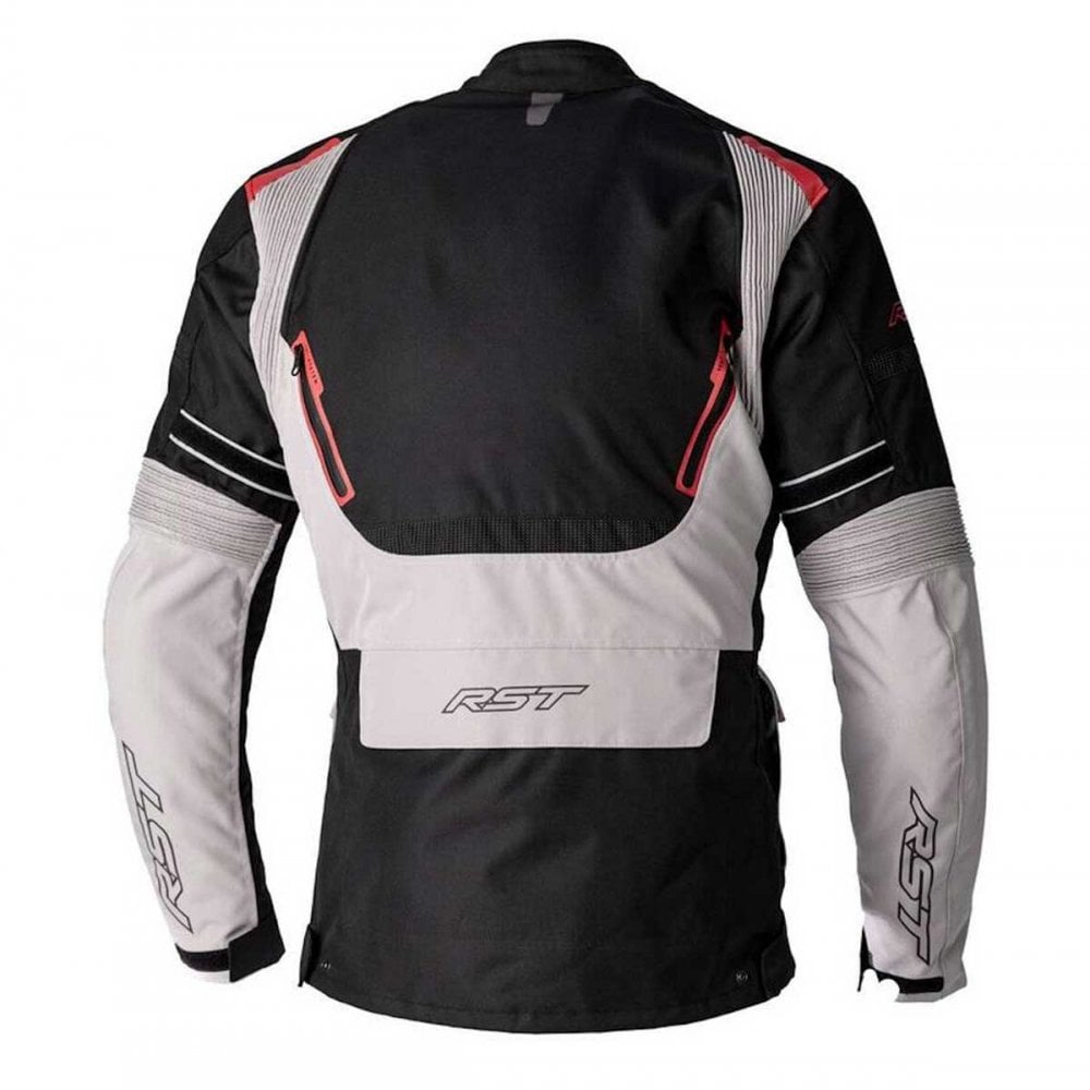 RST (SALE) Motorcycle Adventure Touring Textile Jacket - Endurance CE AA (Black/Silver/Red)