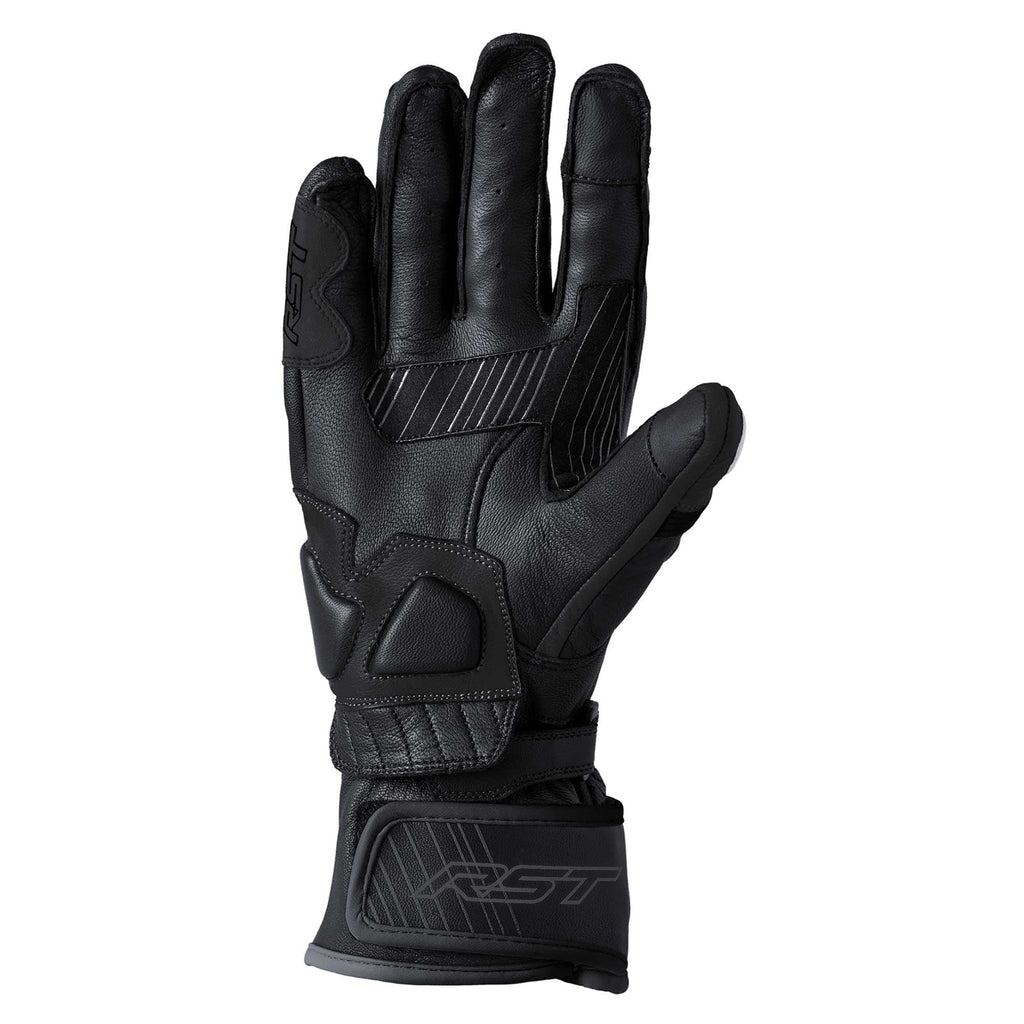 RST Motorcycle Road | Sports Leather Gloves - Fulcrum CE (Black/Black)