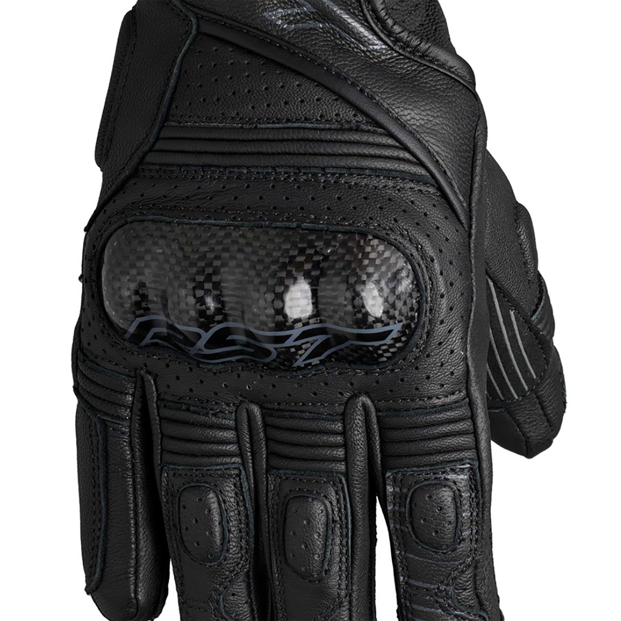 RST Motorcycle Road | Sports Leather Gloves - Fulcrum CE (Black/Black)