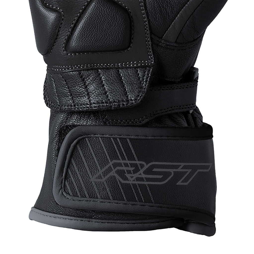 RST Motorcycle Road | Sports Leather Gloves - Fulcrum CE (Black/Black)