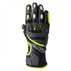 RST Motorcycle Road | Sports Leather Gloves - Fulcrum CE (Grey/Fluo Yellow/Black)