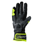RST Motorcycle Road | Sports Leather Gloves - Fulcrum CE (Grey/Fluo Yellow/Black)