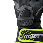 RST Motorcycle Road | Sports Leather Gloves - Fulcrum CE (Grey/Fluo Yellow/Black)