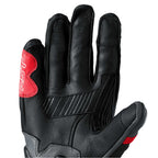 RST Motorcycle Road | Sports Leather Gloves - Fulcrum CE (Grey/Red/Black)