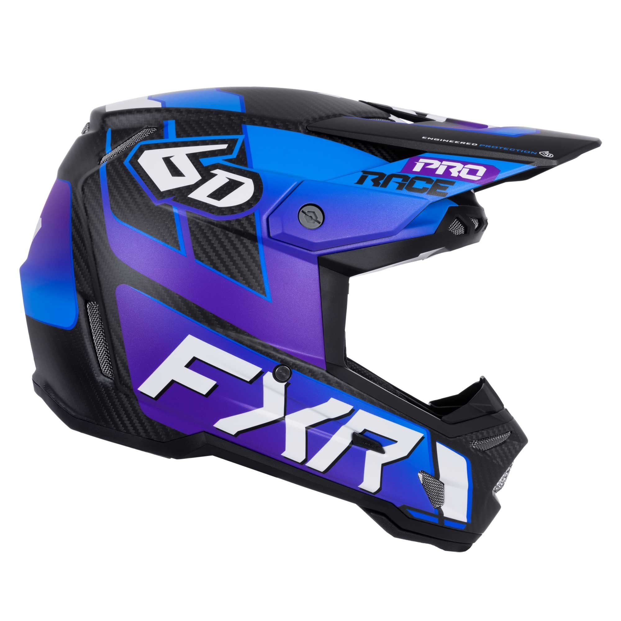 6D (MX25) Youth Helmet - ATR-3Y - FXR Aurora (Black/Blue/Purple)