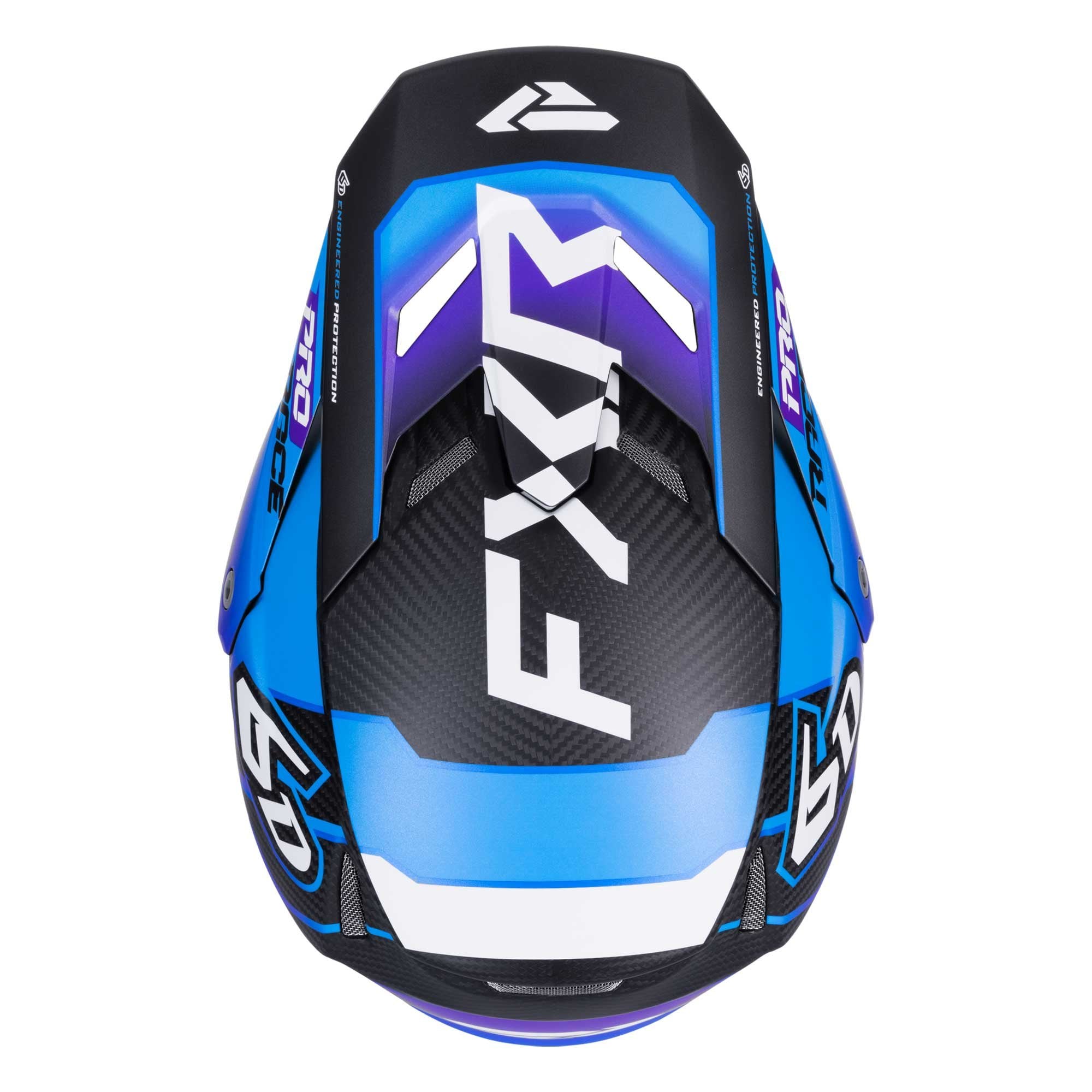 6D (MX25) Youth Helmet - ATR-3Y - FXR Aurora (Black/Blue/Purple)