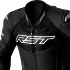 RST Motorcycle 1pc Race Suit - Tractech EVO D3O Armour (Black / White)