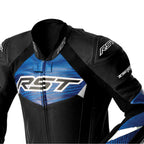 RST Motorcycle 1pc Race Suit - Tractech EVO D3O Armour (Black / Blue)