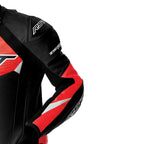 RST Motorcycle 1pc Race Suit - Tractech EVO D3O Armour (Black / Flo Red)
