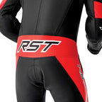 RST Motorcycle 1pc Race Suit - Tractech EVO D3O Armour (Black / Flo Red)