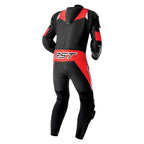 RST Motorcycle 1pc Race Suit - Tractech EVO D3O Armour (Black / Flo Red)
