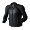 RST Motorcycle Race | Road Leather Jacket - Tractech Evo D3O Armour (Black / Black)