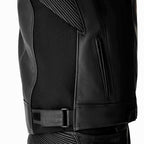 RST Motorcycle Race | Road Leather Jacket - Tractech Evo D3O Armour (Black / Black)