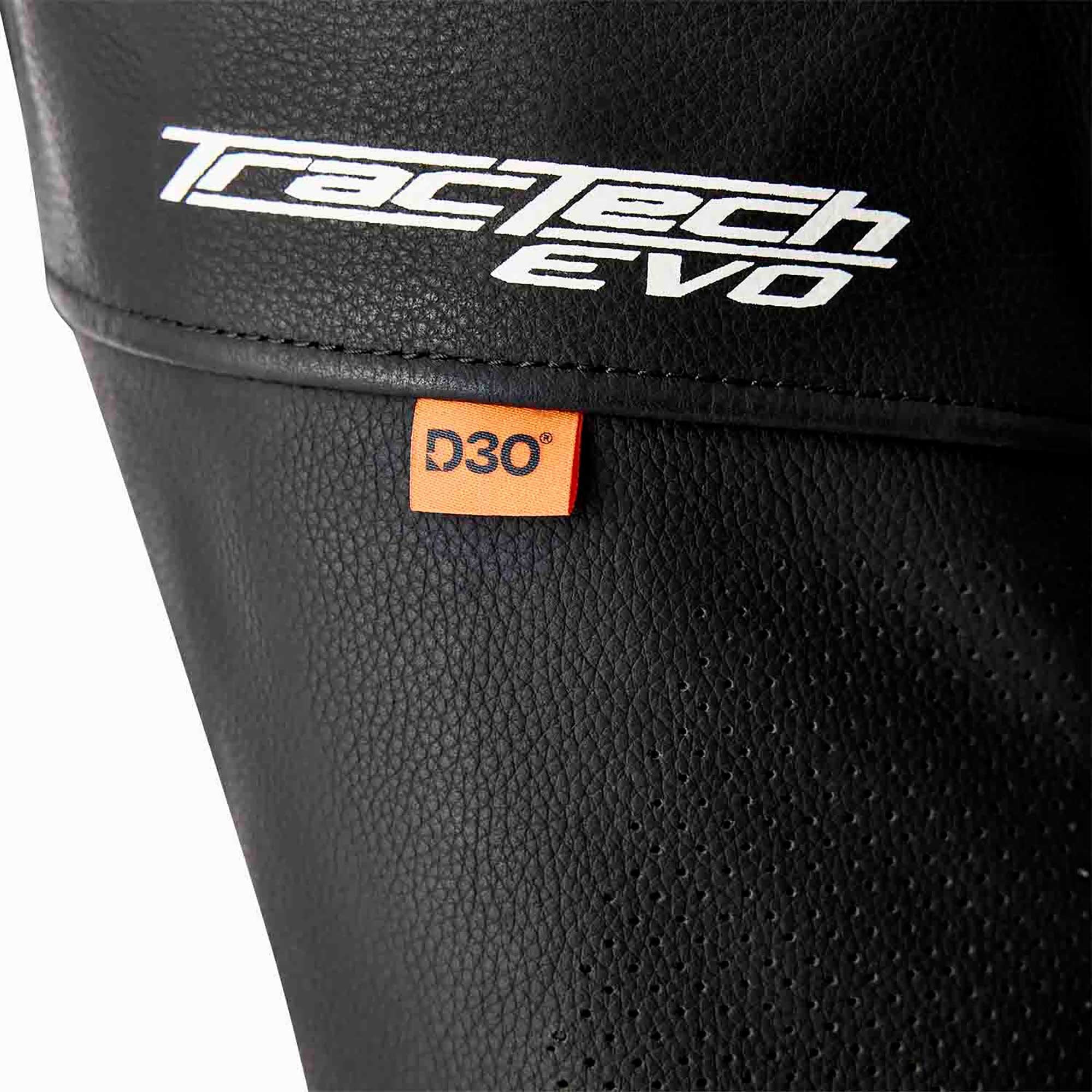 RST Motorcycle Race | Road Leather Jacket - Tractech Evo D3O Armour (Black / Blue)