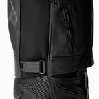 RST Motorcycle Race | Road Leather Jacket - Tractech Evo D3O Armour (Black / Flo Red)