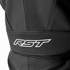 RST Motorcycle Race | Road Leather Jacket - Tractech Evo D3O Armour (Black / Flo Red)