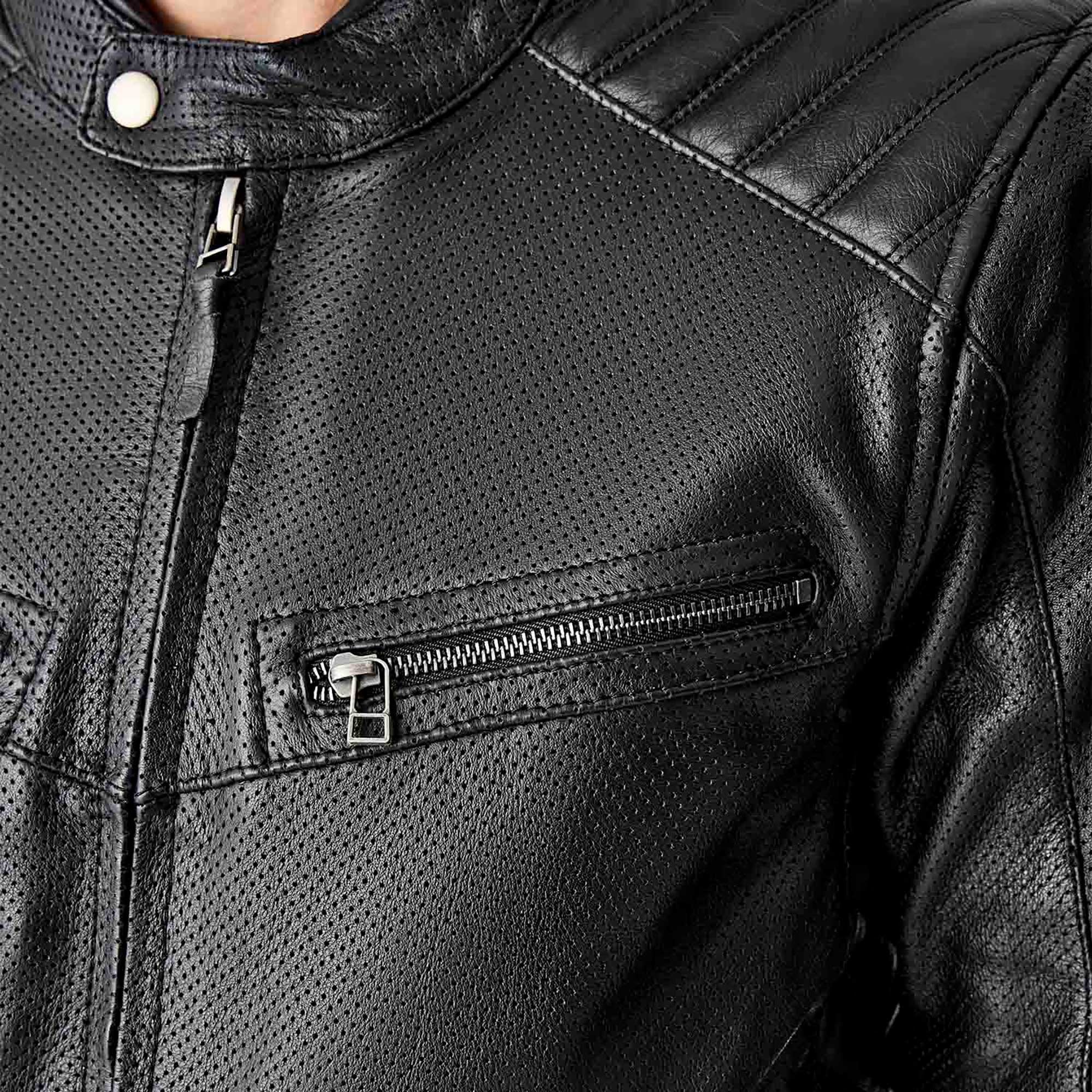 RST Motorcycle Classic | Urban Leather Jacket - Roadster Air D3O Armour (Black)
