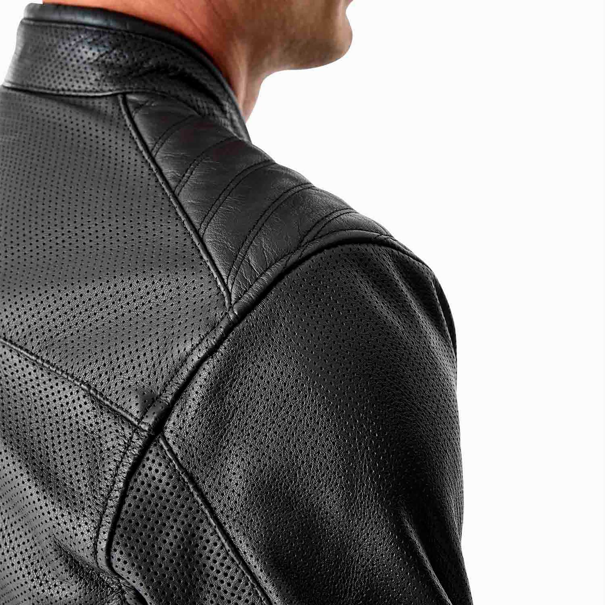 RST Motorcycle Classic | Urban Leather Jacket - Roadster Air D3O Armour (Black)
