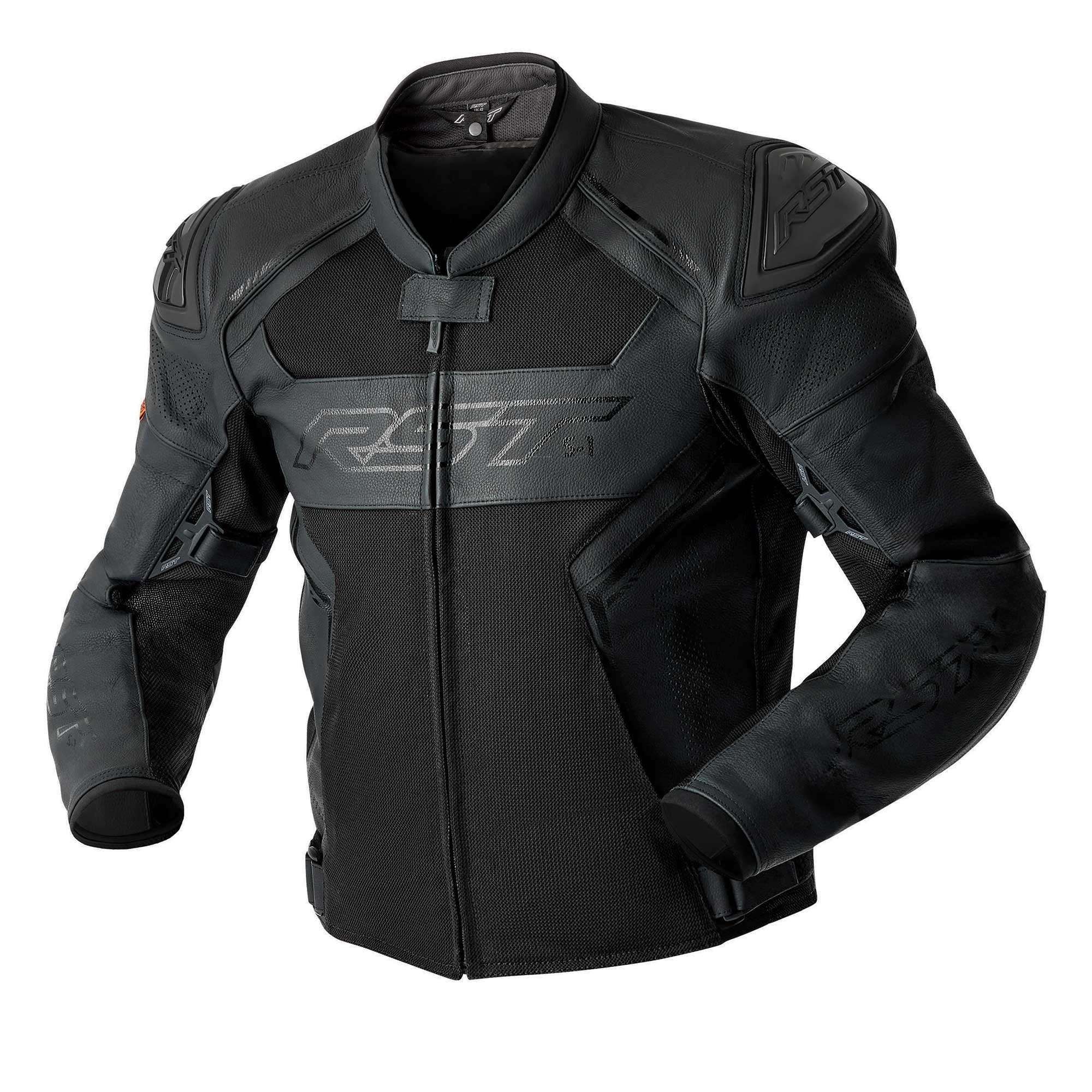 RST Motorcycle Leather | Mesh Vented Jacket - S1 Mesh D3O Armour (Black / Black / Black)