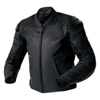 RST Motorcycle Sports | Road Leather Jacket - S1 D3O Armour (Black / Black / Black)