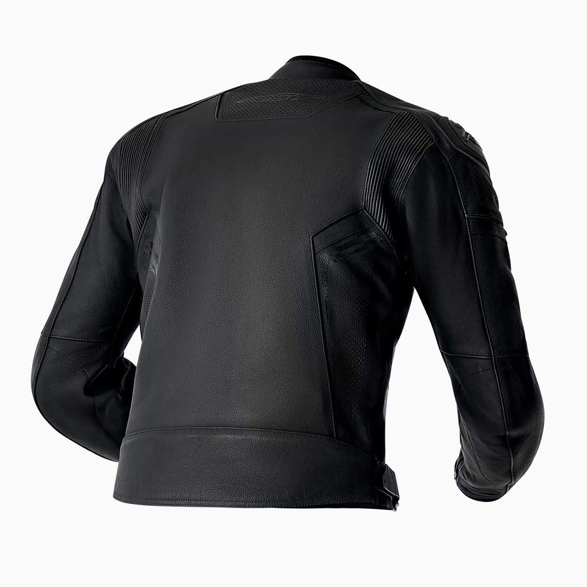 RST Motorcycle Sports | Road Leather Jacket - S1 D3O Armour (Black / Black / Black)