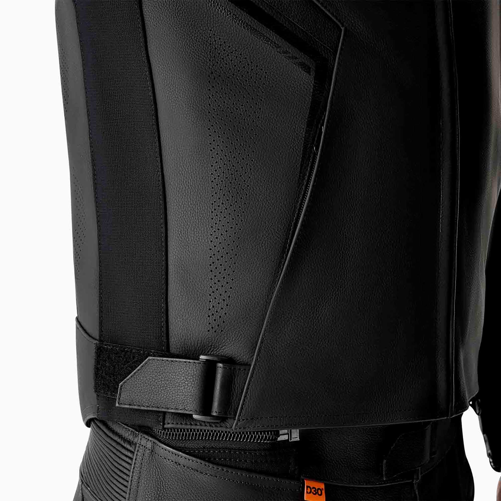 RST Motorcycle Sports | Road Leather Jacket - S1 D3O Armour (Black / Black / Black)