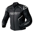 RST Motorcycle Sports | Road Leather Jacket - S1 D3O Armour (Black / Black / White)