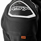 RST Motorcycle Sports | Road Leather Jacket - S1 D3O Armour (Black / Black / White)