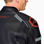 RST Motorcycle Sports | Road Leather Jacket - S1 D3O Armour (Black /  Grey / Red)