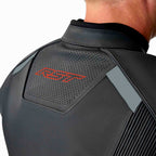 RST Motorcycle Sports | Road Leather Jacket - S1 D3O Armour (Black /  Grey / Red)