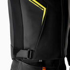 RST Motorcycle Sports | Road Leather Jacket - S1 D3O Armour (Black / Grey / Flo Yellow)
