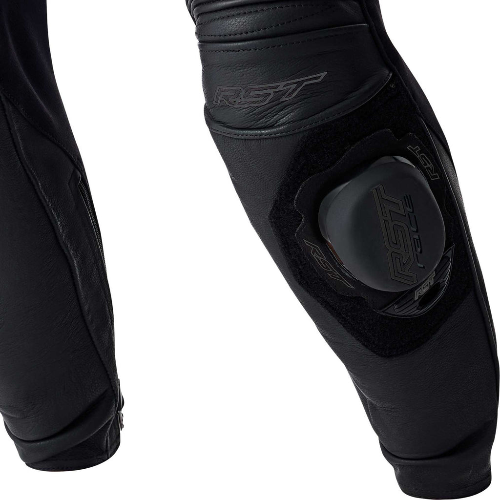 RST Motorcycle Race | Road Leather Jeans - Tractech Evo D3O Armour *Short Leg* (Black / Black)