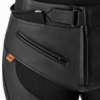 RST Motorcycle Race | Road Leather Jeans - Tractech Evo D3O Armour *Short Leg* (Black / Black)