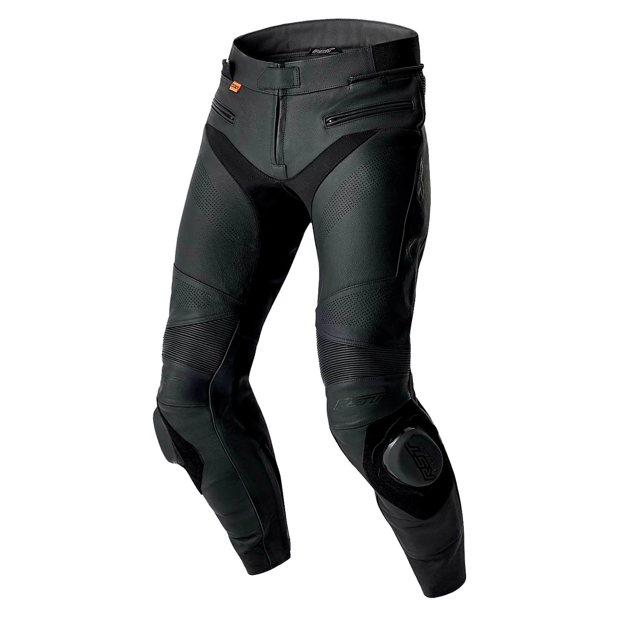 RST Motorcycle Sports | Road Leather Jeans - S1 D3O Armour *Short Leg* (Black)