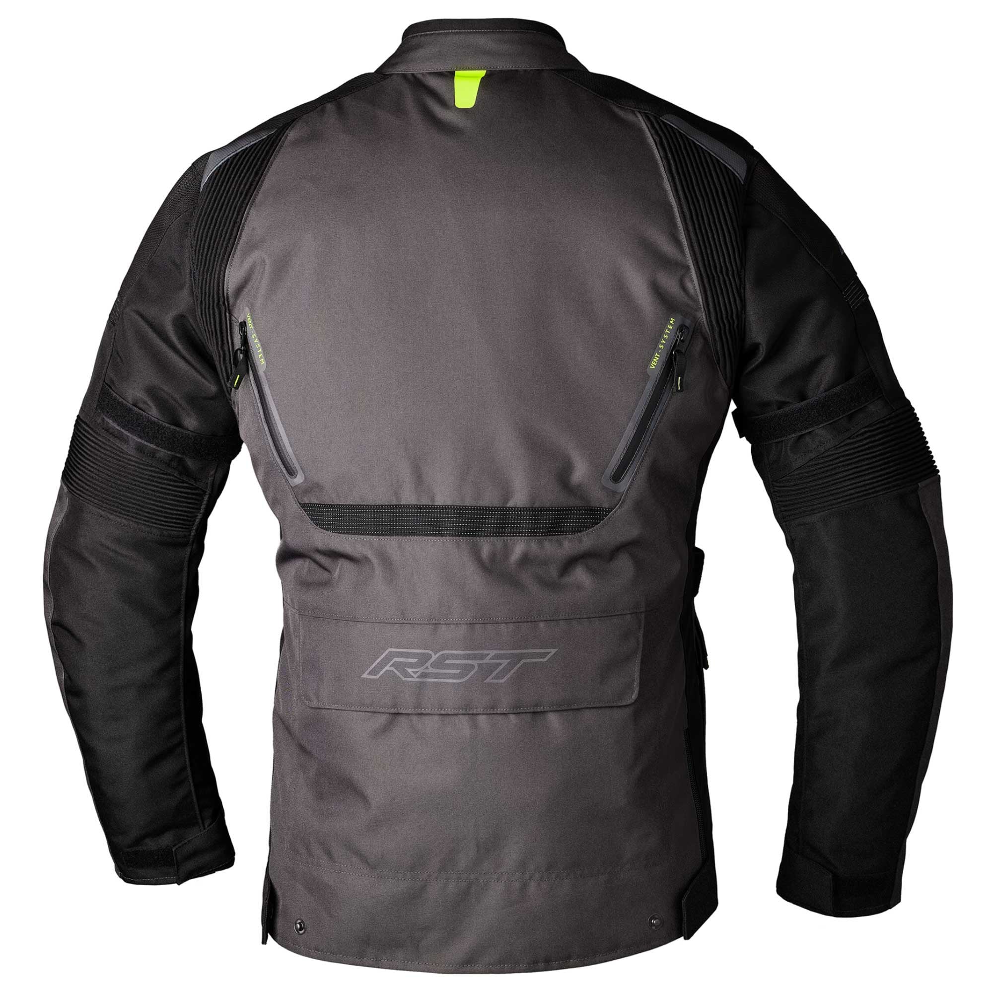 RST Motorcycle Adventure Textile Jacket - Endurance CE (Graphite / Flo Yellow)