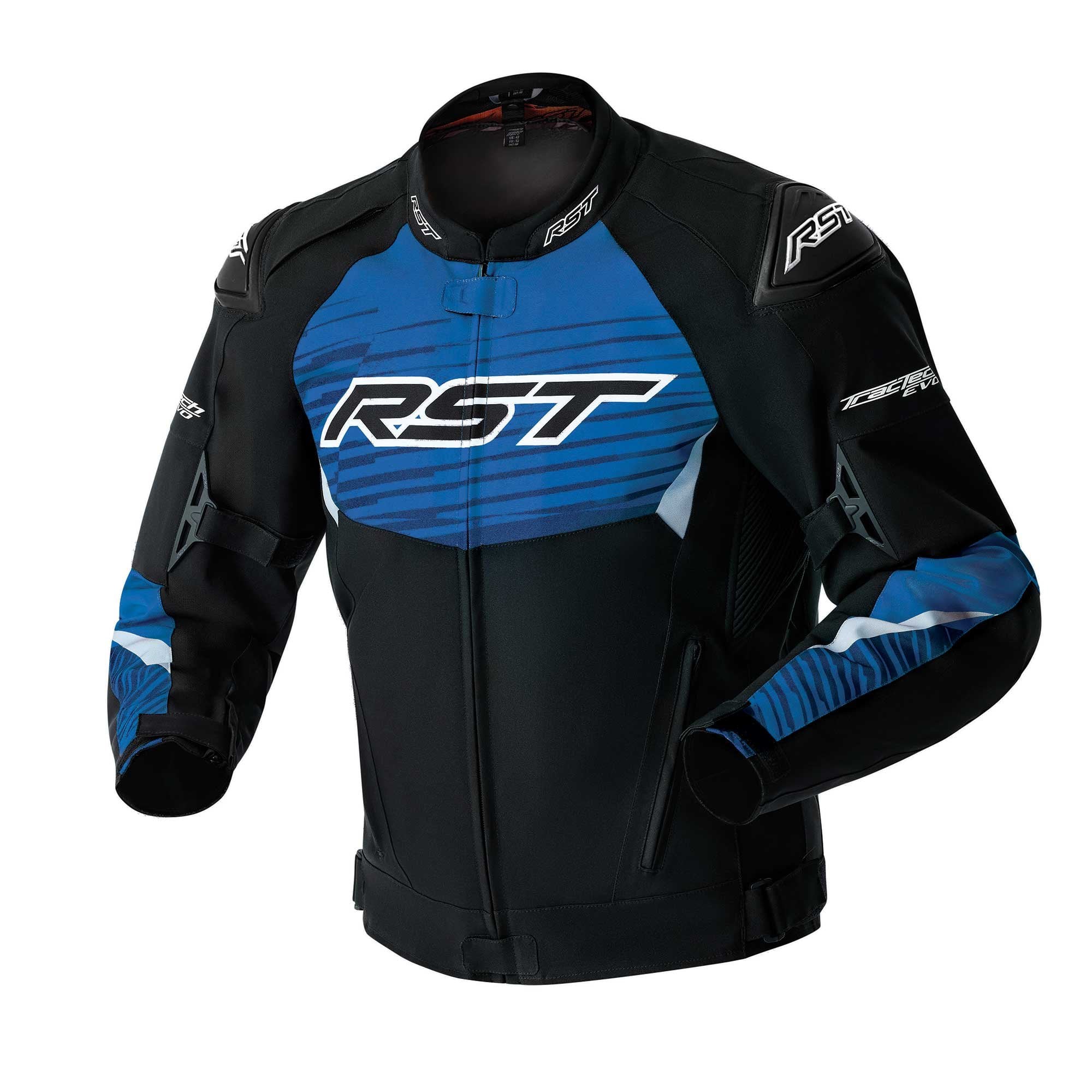 RST Motorcycle Sports | Road Textile Jacket - Tractech Evo D3O Armour (Black / Blue)