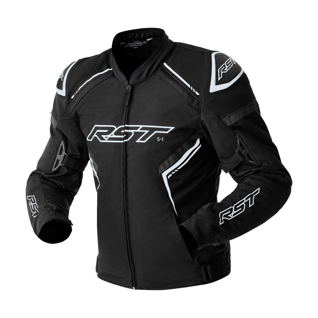 RST Motorcycle Sports | Road Textile Jacket - S1 D3O Armour (Black / White)