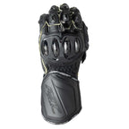 RST Motorcycle Race | Road Leather Gloves - Pro Series GP D3O Armour (Black / Black)