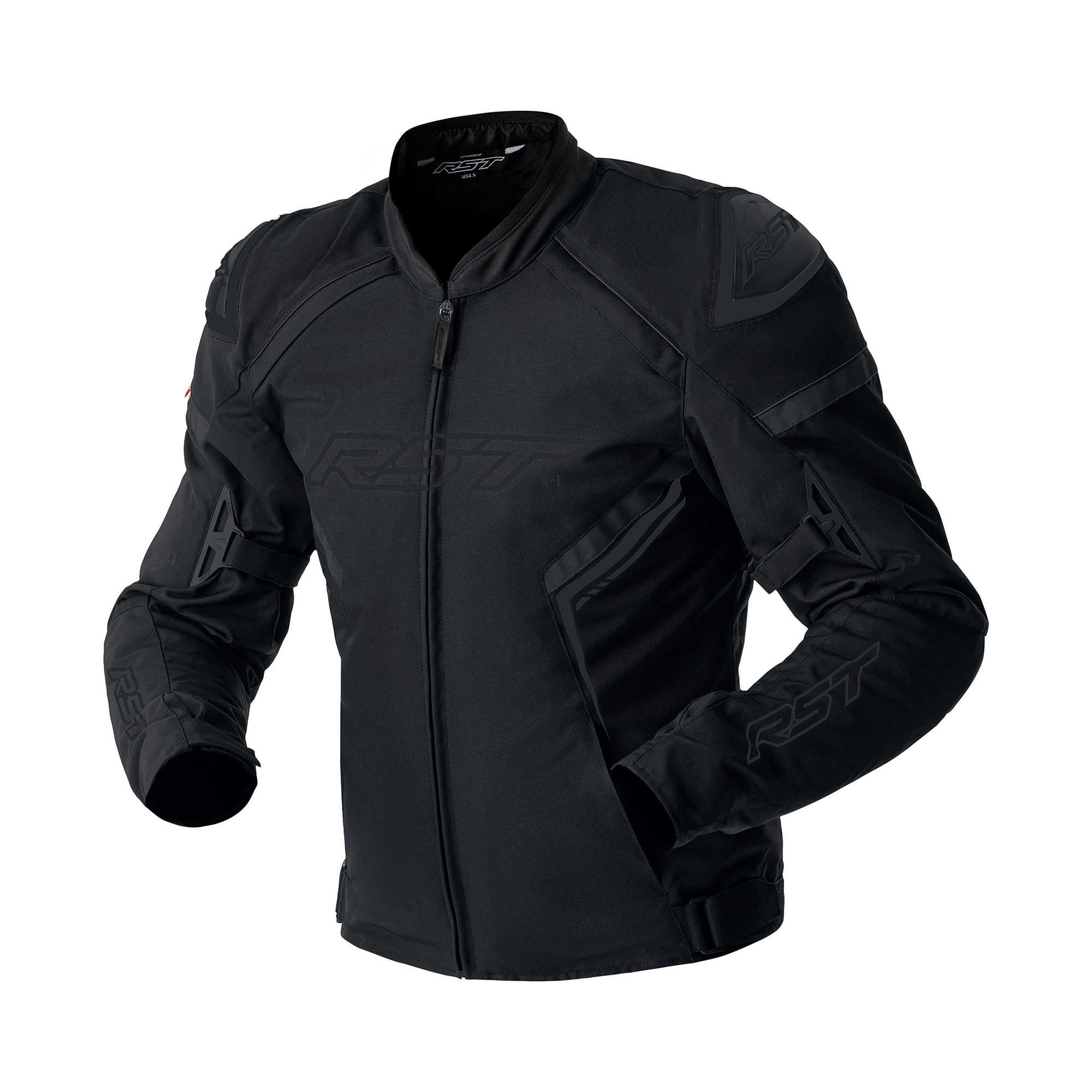 RST Women's Motorcycle Textile Jacket - S1 D3O Waterproof (Black / Black)